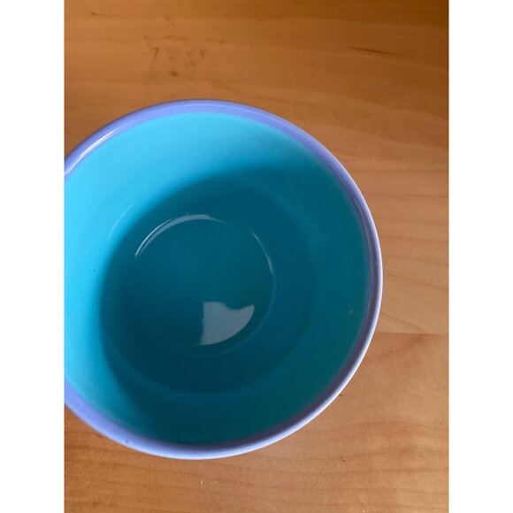 Lindt Stymeist Japan Cup & Saucer – Periwinkle & Aqua Colorblock 1980s - Picture 8 of 11